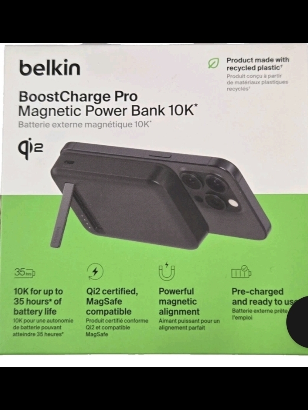 belkin BoostCharge Pro Magnetic Power Bank 10K — Black